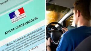 un automobiliste prend une amendfe